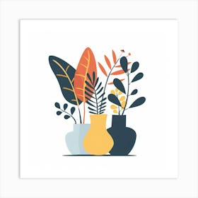 Vases With Plants Art Print