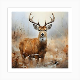 Deer Stock Videos & Royalty-Free Footage Art Print