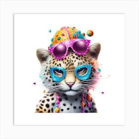 Leopard In Sunglasses Art Print