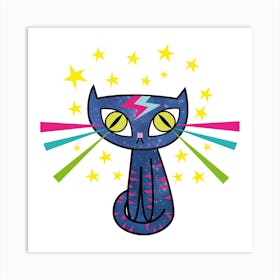 Kozmik Kitty Art Print