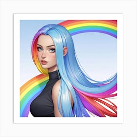 Rainbow Girl Art Print