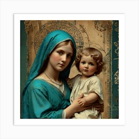 Virgin And Child Art Print