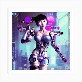 Cybernetic Woman Art Print