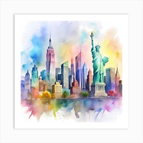 New York City Skyline 1 Art Print