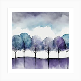 Trees In The Sky Art Print