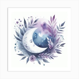 Purple moon 4 Art Print