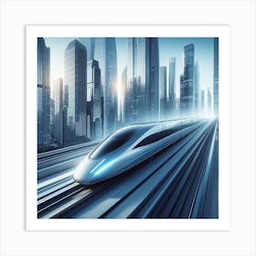 Futuristic Train Art Print