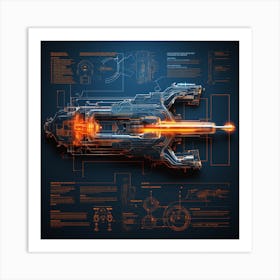 Futuristic Spaceship 5 Art Print