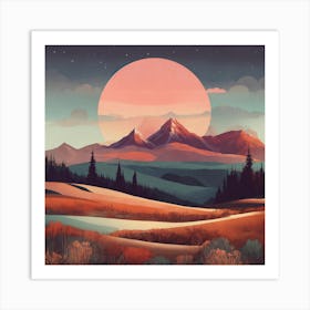 Landscape Painting 1 Art Print