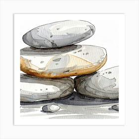 Stacked Stones Art Print