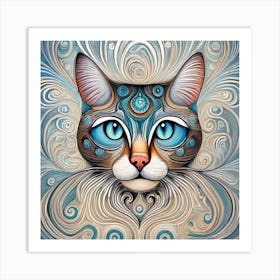 Cat Painting 2 Art Print