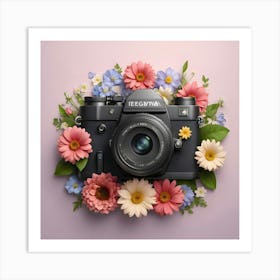 Celebrate World Photography Day Concept Of A Camera Art Print