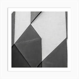 Firefly Abstract Geometry Of Black And White Wall Background; Textured Backdrop 53491 Art Print