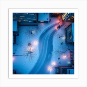 Aerial Cityscape Art Print