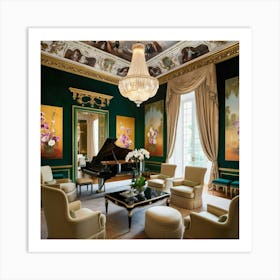 Grand Piano Room Art Print