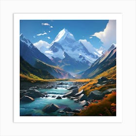 Mt Aspiring National Park New Zealand 1 Art Print