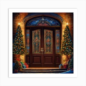 Christmas Door 81 Art Print