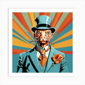 Cat In A Top Hat 1 Art Print