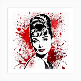 Audrey Hepburn Portrait Painting (5) Art Print