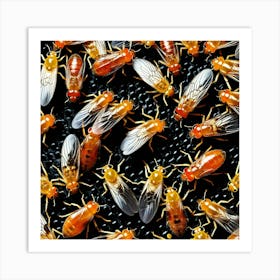 Flies Insects Pest Wings Buzzing Annoying Swarming Houseflies Mosquitoes Fruitflies Maggot (21) Art Print