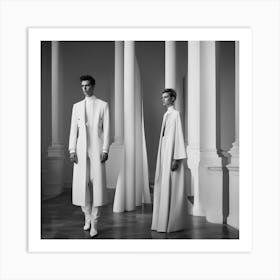 , Jean Paul Gabriel Couture Autumn Winter, Men, 201415blackandwhitemoonneck, In The Style Of Amy Jud Art Print