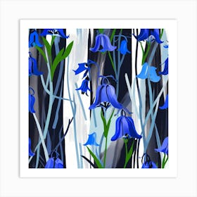 Bluebell flowers 1 Art Print