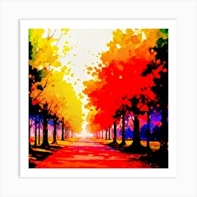 Colorful Road Art Print