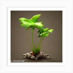 Green Plant Art Print