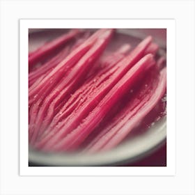 Close Up Of Rhubarb 1 Art Print