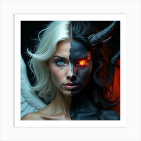 Devil Woman With Wings Art Print