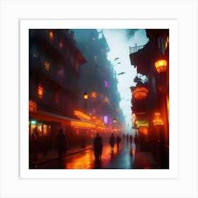 City At Night Art Print