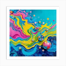 Bubbles And Bubbles 1 Art Print