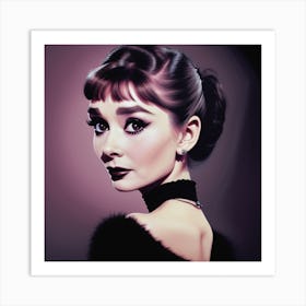 Audrey Hepburn Elegance Art Print
