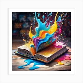 Book Splash Art Print