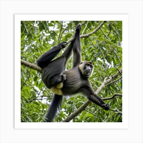 Howler Monkey Primate Mammal Arboreal Tropical Rainforest South America Canopy Loud Vocal 1 Art Print
