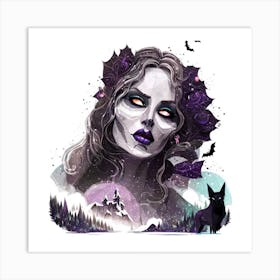 Skeleton Woman 3 Art Print