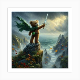 Teddy Bear With Sword 2 Art Print