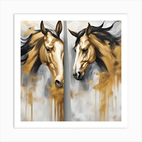 Two Horses Art Print