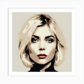 Portrait Of A Blonde Elegant Woman Art Print