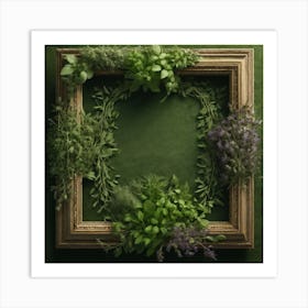 Frame With Herbs 1 Art Print