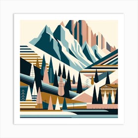 Scandinavian style, Dolomites 2 Art Print