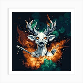 Deer Head Art Print