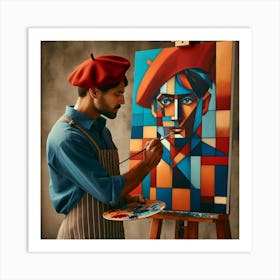 Portrait Of Artist Art Print