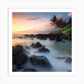 Sunset At Maui Art Print