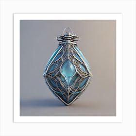 Blue Glass Pendant Art Print