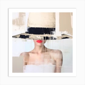 Woman With Red Lipstick 2 Art Print