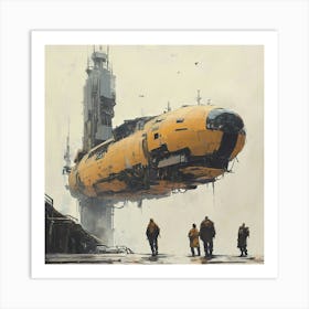 Futuristic Spaceship 1 Art Print