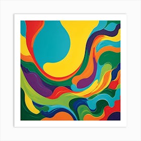 ABSTRACT FLYING EAGLE Art Print