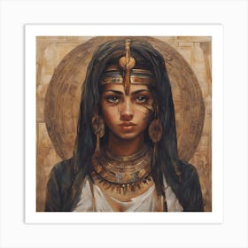 The face of a strong girl Art Print