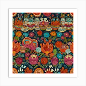 Russian Folk Art Art Print